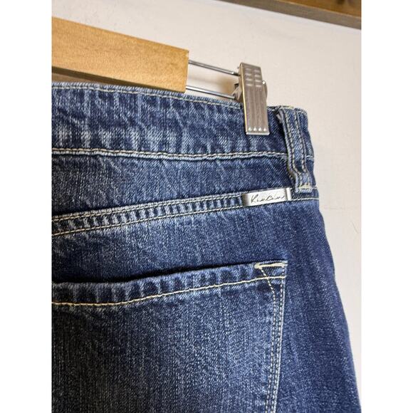 Kancan Denim Jeans Size 9/ 28 Raw Hem Dark Wash Distressed Cut - Picture 4 of 5